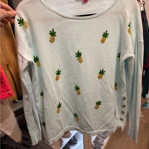 Lilly Pulitzer Light Blue and Green Knit Top